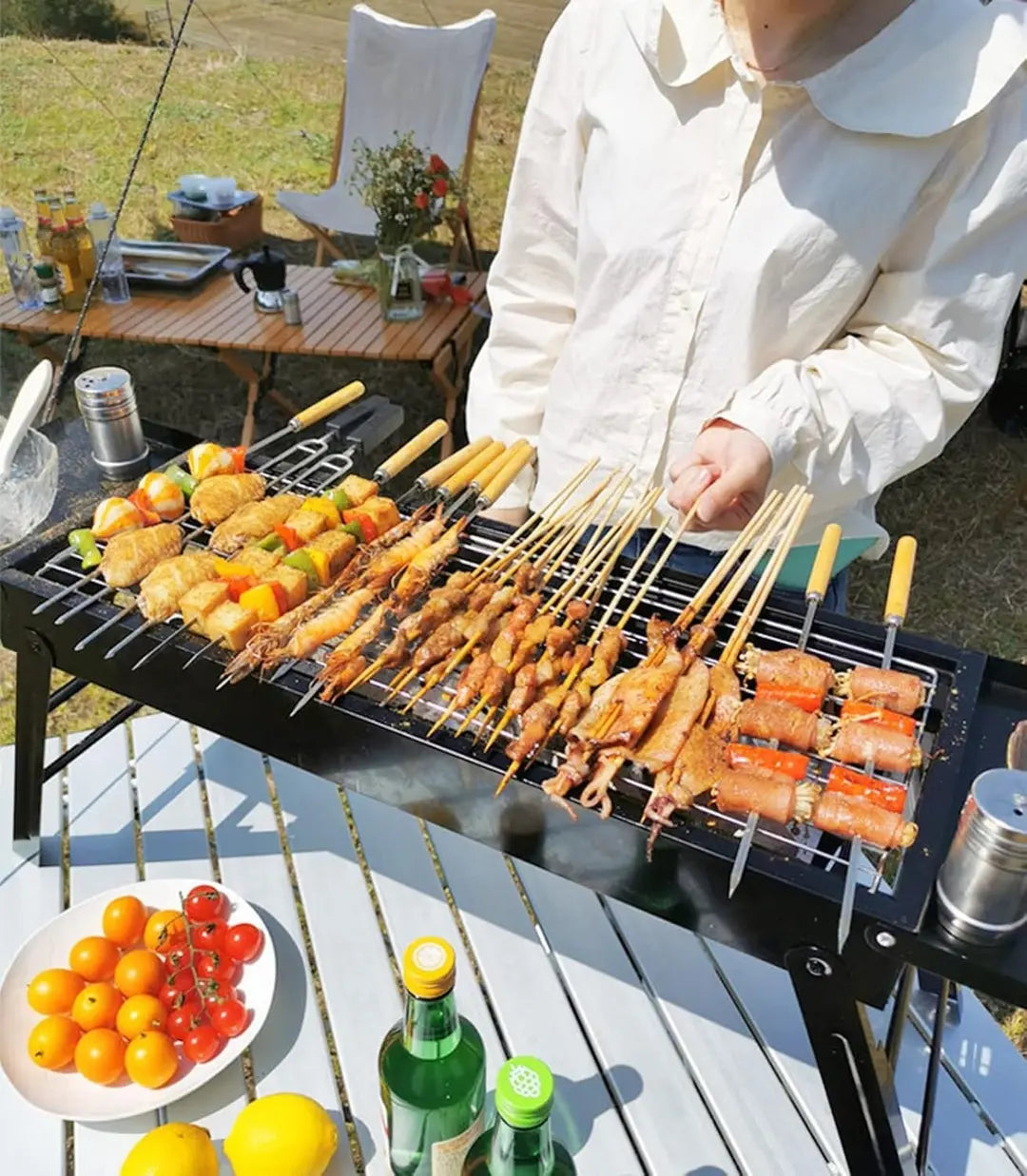 Skare Portative e Palosshme – Inox, Ideale për Kamping dhe Piknik