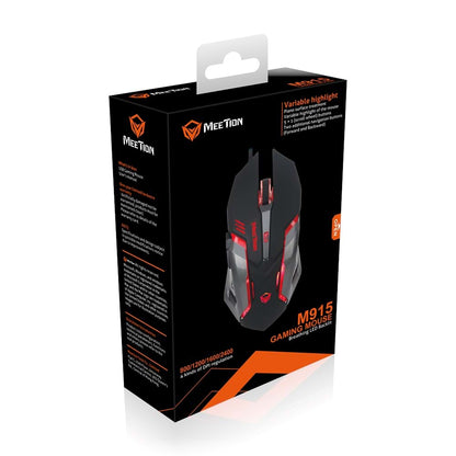 Meetion M915 Backlight Gaming Mouse – Maus Gaming Optik, 2400 DPI, 6 Butona, USB