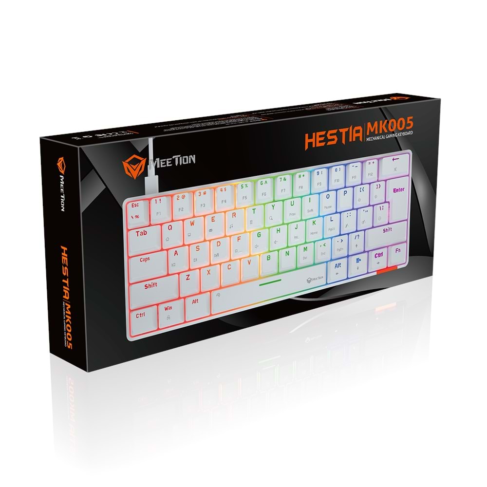 Tastierë Mekanike Meetion MK005 USB-C – 61/62 Taste, Anti-Ghosting