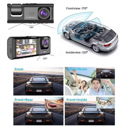 Kamerë Inteligjente për Makinë 3 Pamje – Dash Cam