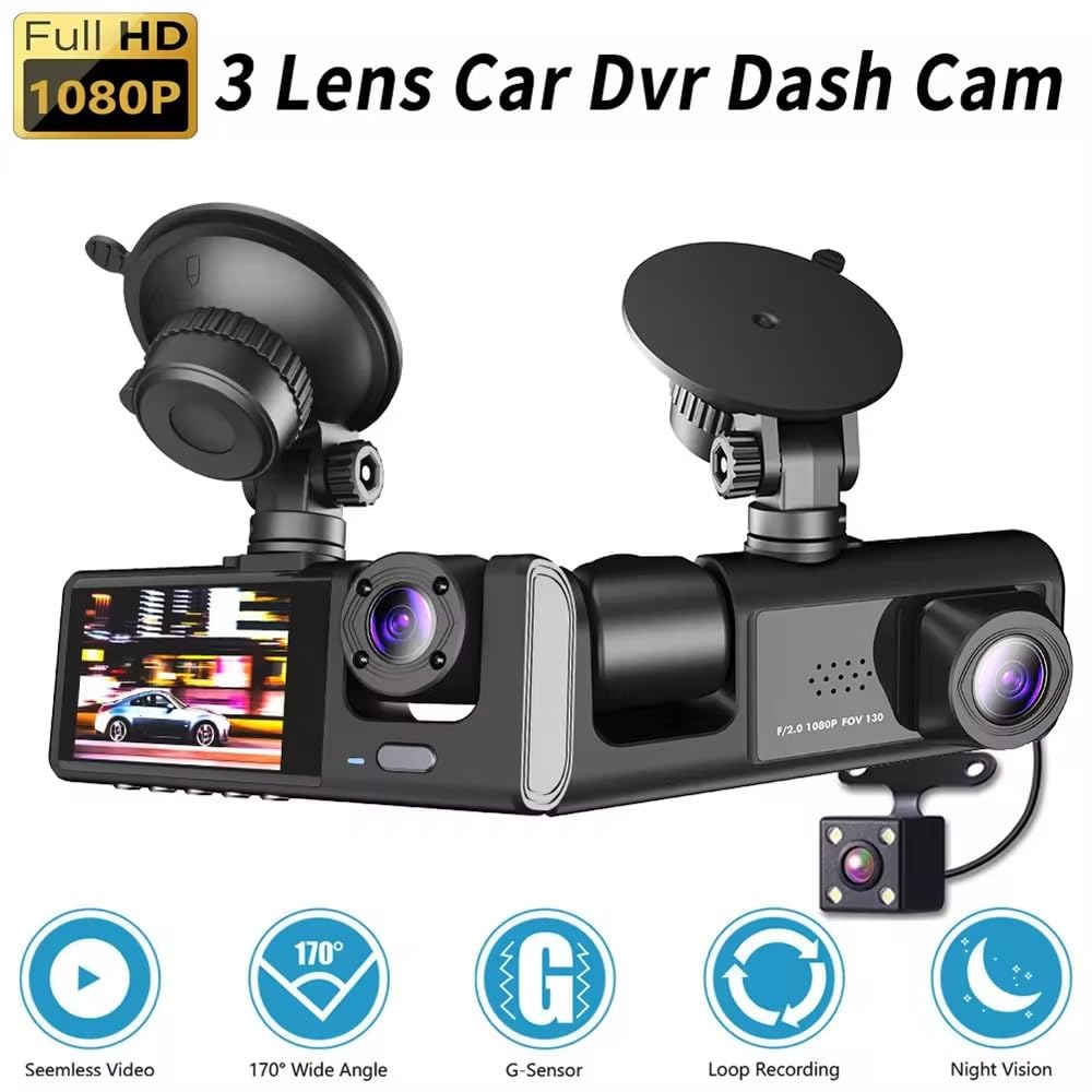 Kamerë Inteligjente për Makinë 3 Pamje – Dash Cam