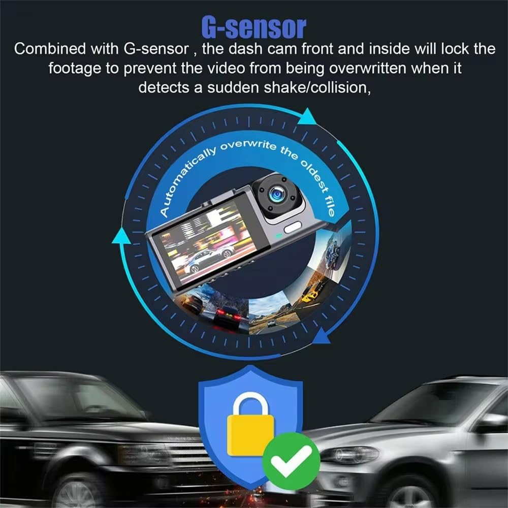 Kamerë Inteligjente për Makinë 3 Pamje – Dash Cam