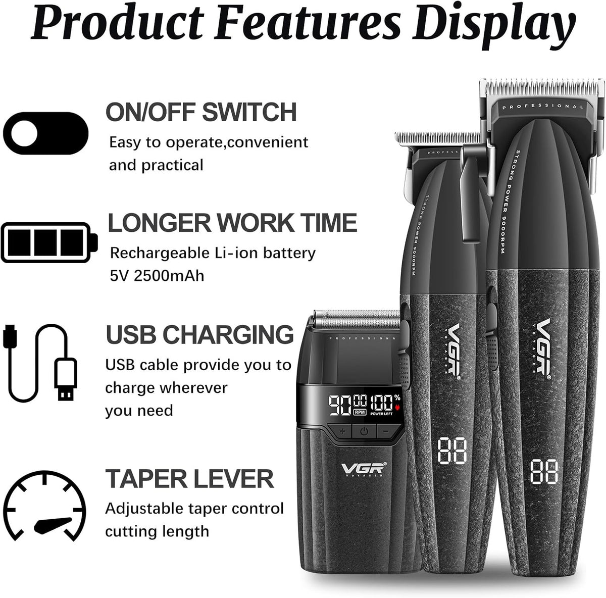 Set Profesional VGR V-640 S3 (3 në 1)