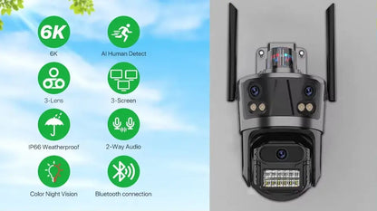 Kamerë WiFi me Tre Lente 12MP