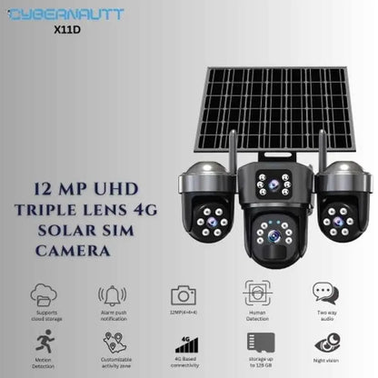 Kamerë solare 3 lente me panel solar