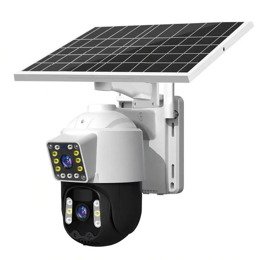 Kamerë Sigurie Solare WiFi QC7 8MP Dual Lens me AI Tracking